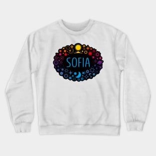 Sofia name surrounded by space Crewneck Sweatshirt